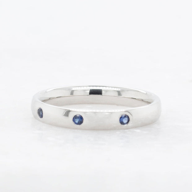 Noah James Jewellers Manchester Bespoke Gallery BESPOKE WEDDING BAND WITH SAPPHIRES Lab Grown Diamond Moissanite