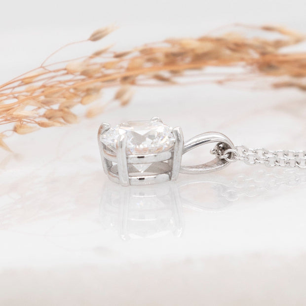 Noah James Jewellers Manchester Bespoke Gallery BESPOKE WHITE GOLD ROUND BRILLIANT DIAMOND PENDANT Lab Grown Diamond Moissanite