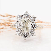 Noah James Jewellers Manchester Bespoke Gallery BESPOKE YELLOW DIAMOND CLUSTER RING Lab Grown Diamond Moissanite