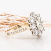 Noah James Jewellers Manchester Bespoke Gallery BESPOKE YELLOW DIAMOND CLUSTER RING Lab Grown Diamond Moissanite