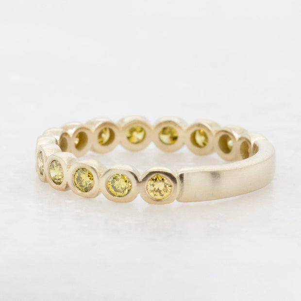 Noah James Jewellers Manchester Bespoke Gallery BESPOKE YELLOW DIAMOND ETERNITY RING Lab Grown Diamond Moissanite