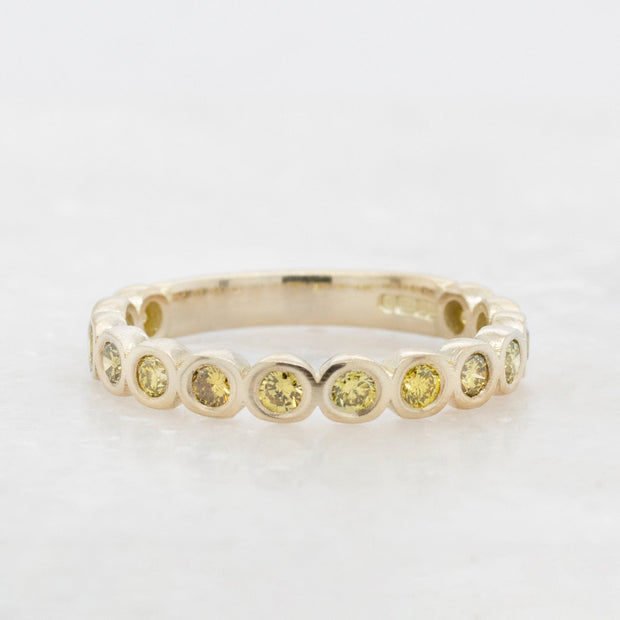 Noah James Jewellers Manchester Bespoke Gallery BESPOKE YELLOW DIAMOND ETERNITY RING Lab Grown Diamond Moissanite