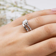 Noah James Jewellers Manchester In Stock Engagement Ring Camille Emerald Cut and Trapeze Cut 3 Stone Lab Grown Diamond Engagement Ring Platinum Lab Grown Diamond Moissanite