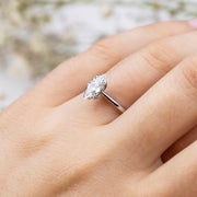 Noah James Jewellers Manchester In Stock Engagement Ring Celeste Marquise Cut Lab Grown Diamond Platinum Solitaire Engagement Ring 1.00ct Lab Grown Diamond Moissanite