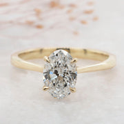 Noah James Jewellers Manchester In Stock Engagement Ring Celeste Oval Cut Lab Grown Diamond Solitaire Engagement Ring 18ct Yellow Gold 1.25ct Lab Grown Diamond Moissanite