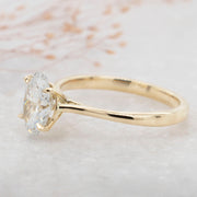 Noah James Jewellers Manchester In Stock Engagement Ring Celeste Oval Cut Lab Grown Diamond Solitaire Engagement Ring 18ct Yellow Gold 1.25ct Lab Grown Diamond Moissanite