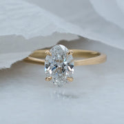 Noah James Jewellers Manchester In Stock Engagement Ring Celeste Oval Cut Lab Grown Diamond Solitaire Engagement Ring 18ct Yellow Gold 1.25ct Lab Grown Diamond Moissanite