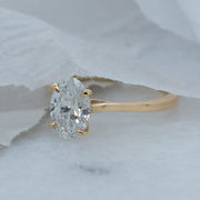 Noah James Jewellers Manchester In Stock Engagement Ring Celeste Oval Cut Lab Grown Diamond Solitaire Engagement Ring 18ct Yellow Gold 1.25ct Lab Grown Diamond Moissanite