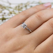 Noah James Jewellers Manchester Engagement Ring Celeste Princess Cut Solitaire Engagement Ring Platinum Lab Grown Diamond Moissanite