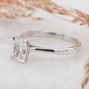 Noah James Jewellers Manchester In Stock Engagement Ring Celeste Radiant Cut Lab Grown Diamond Platinum Solitaire Engagement Ring 1.00ct Lab Grown Diamond Moissanite