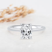 Noah James Jewellers Manchester Engagement Ring Celeste Radiant Cut Solitaire Engagement Ring Platinum Lab Grown Diamond Moissanite