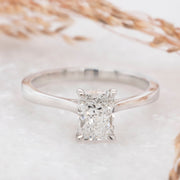 Noah James Jewellers Manchester In Stock Engagement Ring Celeste Radiant Cut Lab Grown Diamond Platinum Solitaire Engagement Ring 1.00ct Lab Grown Diamond Moissanite
