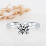 Noah James Jewellers Manchester Engagement Ring Celeste Round Brilliant Cut Solitaire Engagement Ring Platinum Lab Grown Diamond Moissanite