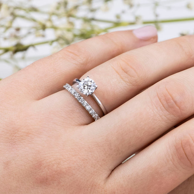 Noah James Jewellers Manchester Engagement Ring Celeste Round Brilliant Cut Solitaire Engagement Ring Yellow Gold Lab Grown Diamond Moissanite