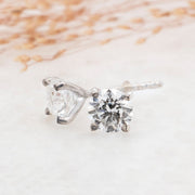 Noah James Jewellers Manchester In Stock Earring Celeste Round Claw Set Lab-Grown Diamond Earrings 1.00ct 18ct White Gold Lab Grown Diamond Moissanite