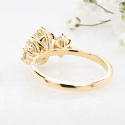 Noah James Jewellers Manchester In Stock Engagement Ring Emmeline Oval 3 Stone Lab Grown Yellow Diamond Engagement Ring 18ct Yellow Gold 1.50ct Lab Grown Diamond Moissanite