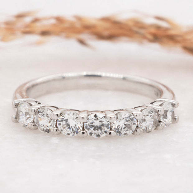 Noah James Jewellers Manchester Eternity Ring Florence Round Brilliant Cut Diamond 7 Stone Eternity Ring Lab Grown Diamond Moissanite