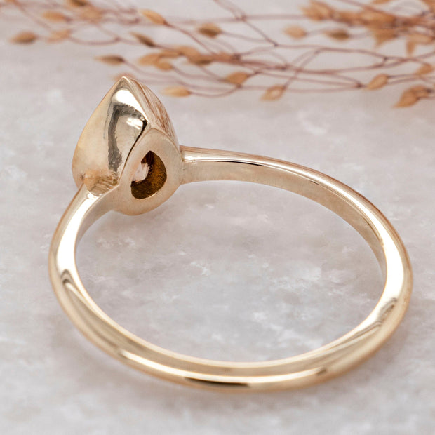 Noah James Jewellers Manchester In Stock Engagement Ring Greta Pear Shaped Cognac Diamond Engagement Ring - 18ct rose gold Lab Grown Diamond Moissanite