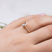 Noah James Jewellers Manchester In Stock Engagement Ring Greta Pear Shaped Cognac Diamond Engagement Ring - 18ct rose gold Lab Grown Diamond Moissanite