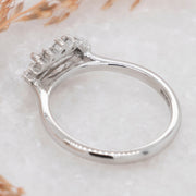 Noah James Jewellers Manchester In Stock Engagement Ring Hera Marquise Cut Lab Grown Diamond asymmetric cluster engagement ring - Platinum Lab Grown Diamond Moissanite