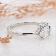 Noah James Jewellers Manchester In Stock Engagement Ring Hera Marquise Cut Lab Grown Diamond asymmetric cluster engagement ring - Platinum Lab Grown Diamond Moissanite