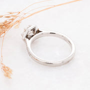 Noah James Jewellers Manchester In Stock Engagement Ring Platinum Hexagon Diamond Engagement Ring Lab Grown Diamond Moissanite