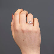 Iris Emerald Cut and Tapered Baguette 3 Stone Lab Grown Diamond Engagement Ring Platinum 1.00ct