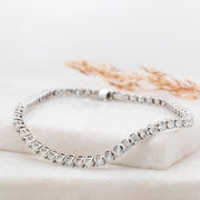 Noah James Jewellers Manchester In Stock Bracelet Lab Grown Diamond Claw Set Tennis Bracelet 18ct white gold - 3.85ct Lab Grown Diamond Moissanite