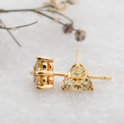 Noah James Jewellers Manchester In Stock Earring Maia Yellow Diamond Tri-Stud Earrings Lab Grown Diamond Moissanite