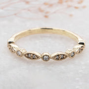 Noah James Jewellers Manchester Bespoke Gallery 9CT YELLOW GOLD DOT AND DASH RING Lab Grown Diamond Moissanite