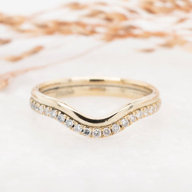 Noah James Jewellers Manchester Bespoke Gallery BESPOKE 18CT YELLOW GOLD DOUBLE WEDDING DIAMOND BAND Lab Grown Diamond Moissanite