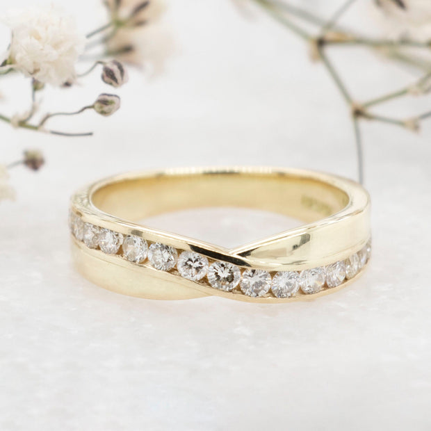 Noah James Jewellers Manchester Bespoke Gallery BESPOKE 18CT YELLOW GOLD DRESS RING Lab Grown Diamond Moissanite