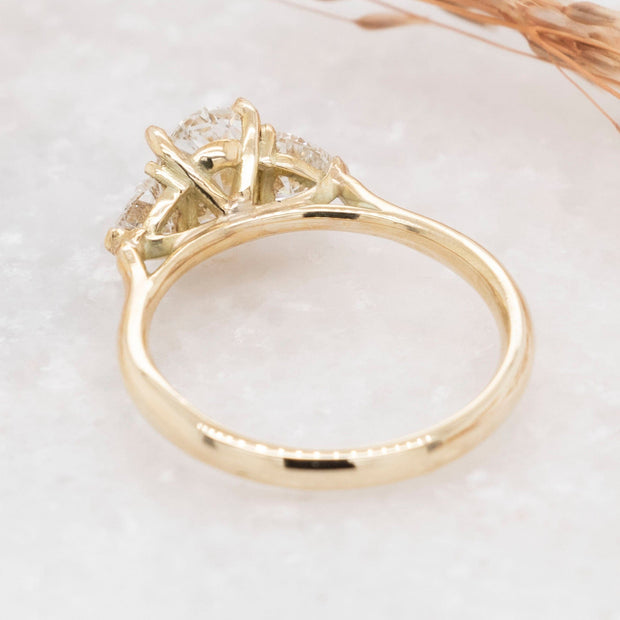 Noah James Jewellers Manchester Bespoke Gallery BESPOKE 18CT YELLOW GOLD OVAL THREE STONE ENGAGEMENT RING Lab Grown Diamond Moissanite