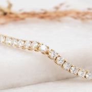 Noah James Jewellers Manchester Bespoke Gallery BESPOKE 18CT YELLOW GOLD TENNIS BRACELET Lab Grown Diamond Moissanite