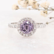 Noah James Jewellers Manchester Bespoke Gallery BESPOKE AMETHYST AND DIAMOND DRESS RING Lab Grown Diamond Moissanite