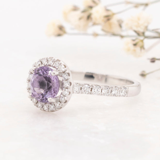 Noah James Jewellers Manchester Bespoke Gallery BESPOKE AMETHYST AND DIAMOND DRESS RING Lab Grown Diamond Moissanite