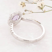 Noah James Jewellers Manchester Bespoke Gallery BESPOKE AMETHYST AND DIAMOND DRESS RING Lab Grown Diamond Moissanite