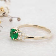 Noah James Jewellers Manchester Bespoke Gallery BSEPOKE 18CT YELLOW GOLD EMERALD AND DIAMOND RING Lab Grown Diamond Moissanite