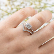 Noah James Jewellers Manchester Engagement Ring Thalia Emerald Cut East West Claw Set Solitaire Engagement Ring Yellow Gold Lab Grown Diamond Moissanite