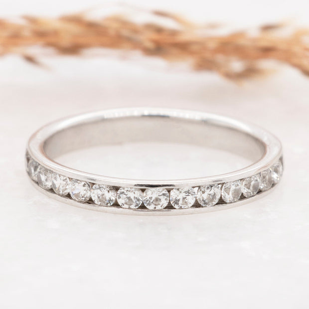 Noah James Jewellers Manchester Eternity Ring Aria Mini Channel Set Eternity Ring Lab Grown Diamond Moissanite