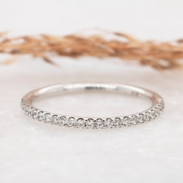 Noah James Jewellers Manchester Eternity Ring Esme Mini Microset Eternity Ring Yellow Gold Lab Grown Diamond Moissanite