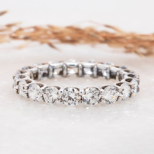 Noah James Jewellers Manchester Eternity Ring Selene Claw Set Eternity Ring Lab Grown Diamond Moissanite