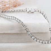 Lab Grown Diamond Claw Set Tennis Bracelet 18ct white gold - 5ct