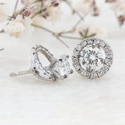 Noah James Jewellers Manchester In Stock Earring Adele Halo Earring Jackets Lab Grown Diamond Moissanite