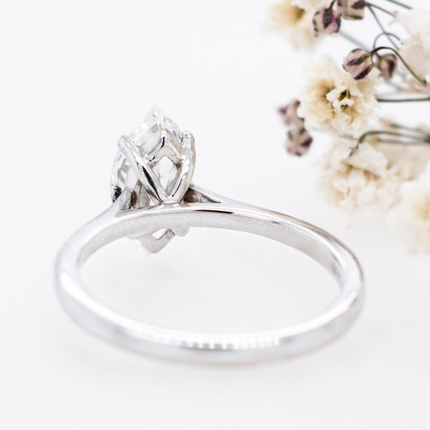 Noah James Jewellers Manchester In Stock Engagement Ring Celeste Marquise Cut Lab Grown Diamond Platinum Solitaire Engagement Ring 1.00ct Lab Grown Diamond Moissanite