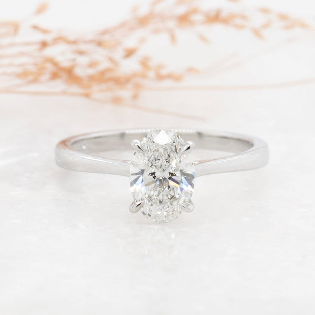 Noah James Jewellers Manchester In Stock Engagement Ring Celeste Oval Cut Lab Grown Diamond Solitaire Engagement Ring 1.00ct Lab Grown Diamond Moissanite