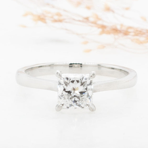 Noah James Jewellers Manchester In Stock Engagement Ring Celeste Princess Cut Lab Grown Diamond Solitaire Engagement Ring Platinum 1.00ct Lab Grown Diamond Moissanite