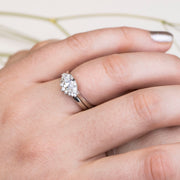 Noah James Jewellers Manchester In Stock Engagement Ring Hera Marquise Cut Lab Grown Diamond asymmetric cluster engagement ring - Platinum Lab Grown Diamond Moissanite