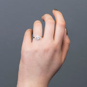 Noah James Jewellers Manchester In Stock Engagement Ring Hera Marquise Cut Lab Grown Diamond asymmetric cluster engagement ring - Platinum Lab Grown Diamond Moissanite