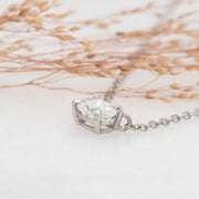 Noah James Jewellers Manchester In Stock Pendant Thalia Oval Cut Lab Grown Diamond Claw Set Pendant White Gold 0.53ct Lab Grown Diamond Moissanite